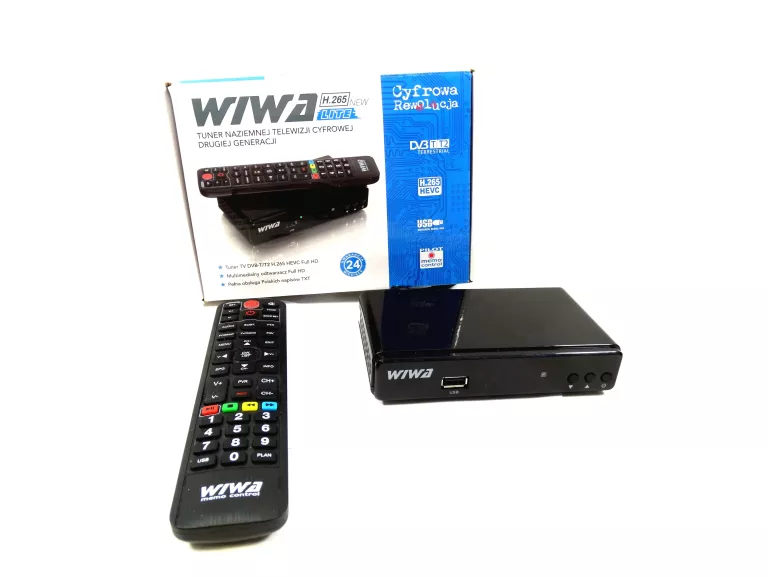 DEKODER TUNER WIWA TV NAZIEMNEJ DVB-T2 H.265 LITE