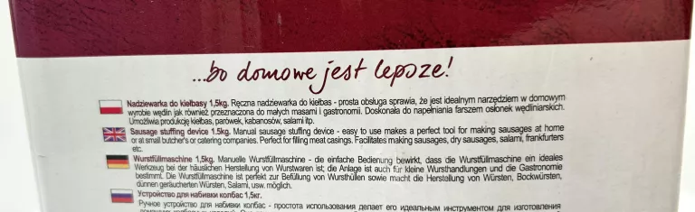 BIOWIN NADZIEWARKA POZIOMA DO KIEŁBAS 1,5KG (311001)