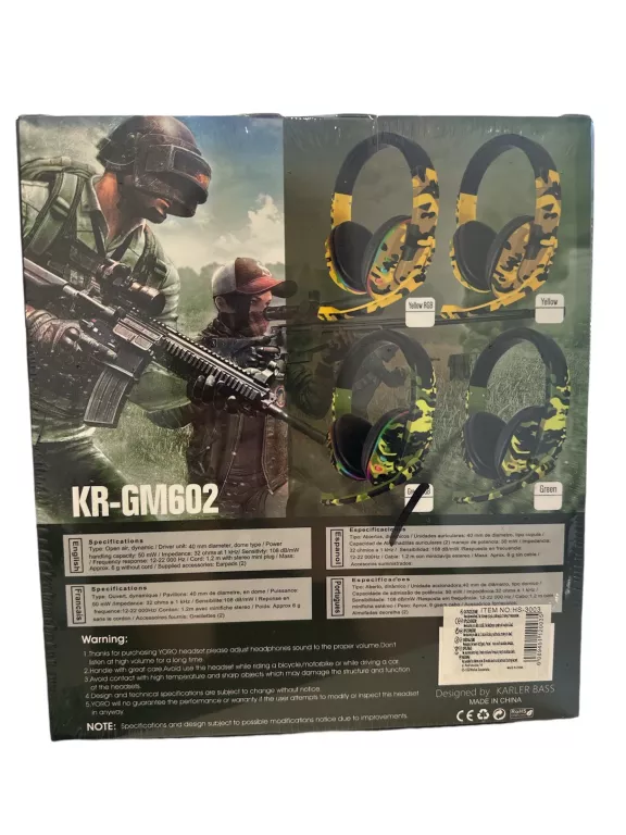 SLUCHAWKI GAMINGOWE KR - HM602