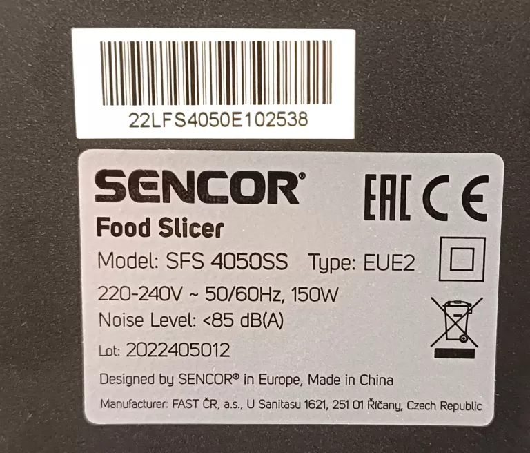 KRAJALNICA SENCOR SFS 4050SS