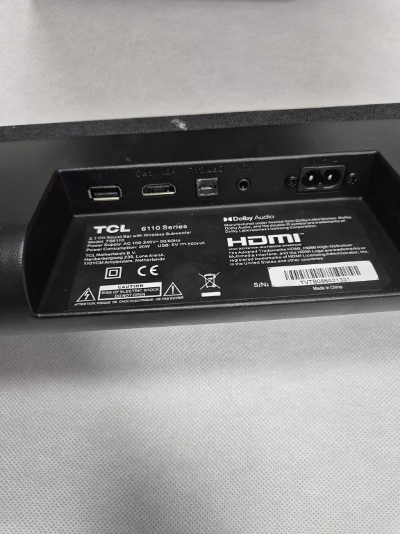 SOUNDBAR TCL TS6110 SW