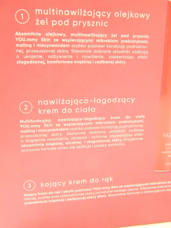 ZESTAW PIELĘGNACYJNY AA YOU.MMY SKIN MALINOWY ZEN, ŻEL POD PRYSZNIC KREM