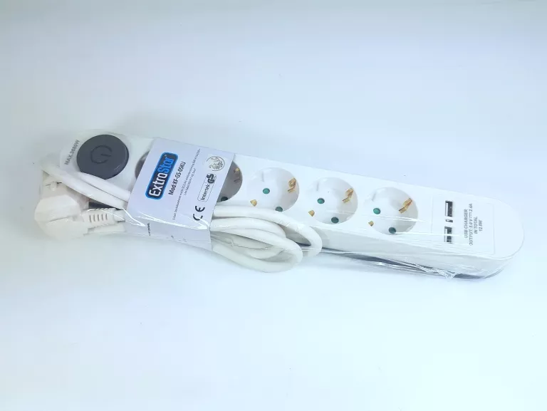 LISTWA PRZECIWNAPIĘCIOWA Z USB EXTRASTAR 5 GNIAZD