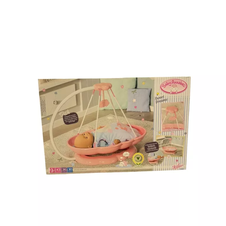 KOŁYSKA BABY ANNABELL OD ZAPF CREATION ŁÓŻECZKO DLA LALKI SWEET DREAMS RÓŻ