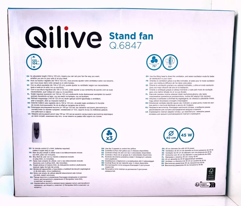 WENTYLATOR QILIVE Q.6847 Z PILOTEM