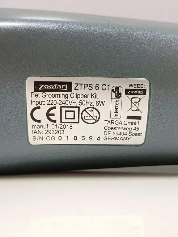 MASZYNKA DLA ZWIERZĄT ZOOFARI ZTPS 6 C1