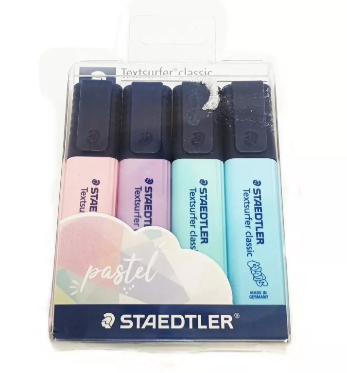 ZAKREŚLACZE STAEDTLER TEXTSURFER CLASSIC PASTEL - 4 SZTUKI