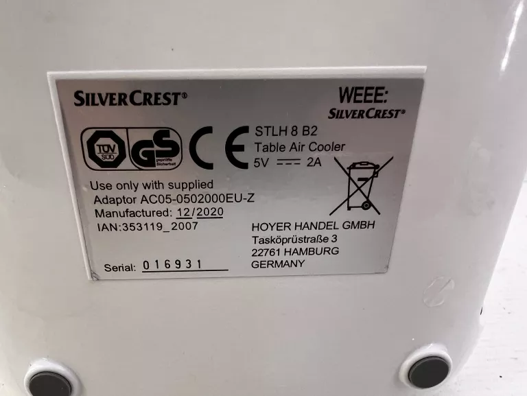 KLIMATOR STOŁOWY MINI SILVERCREST STLH 8