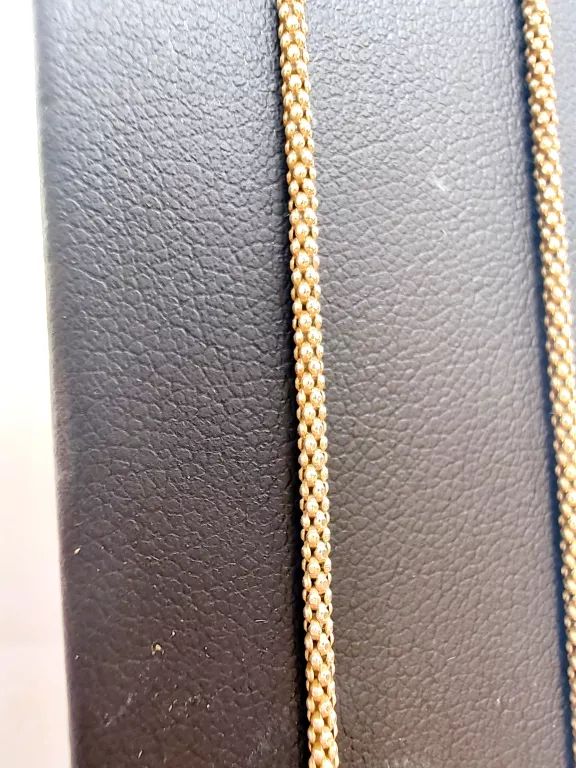 SREBRNY ŁAŃCUSZEK SPLOT KORALIKOWY DŁ. 45CM 2,78G