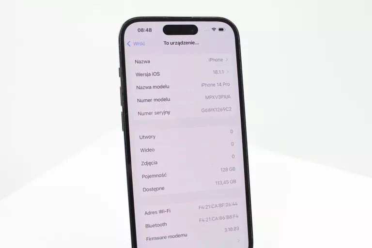 TELEFON IPHONE 14 PRO 128 GB B. 91 %