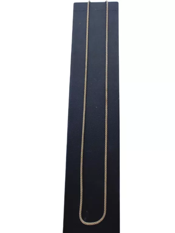 SREBRNY ŁAŃCUSZEK SPLOT KORALIKOWY DŁ. 45CM 2,78G