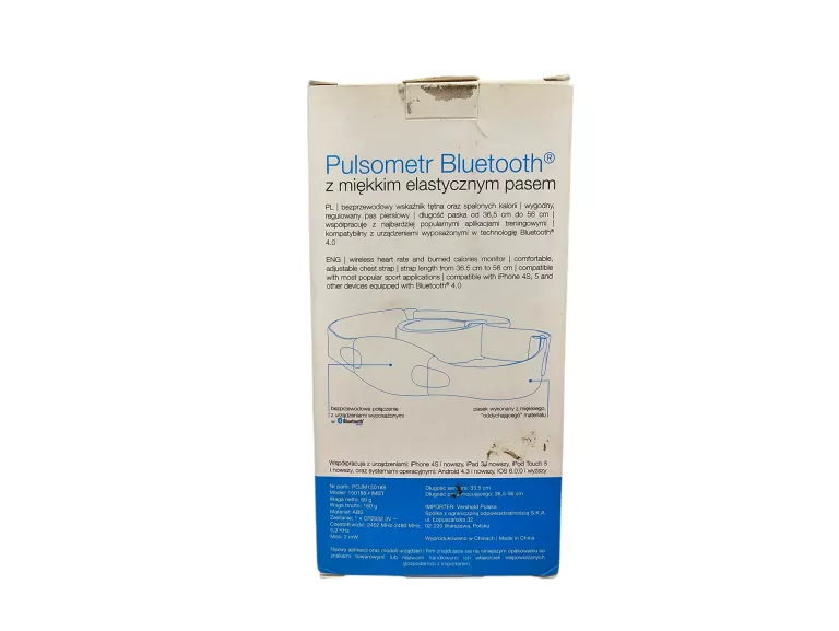 PAS DO POMIARU TĘTNA PULSOMETR BLUETOOTH