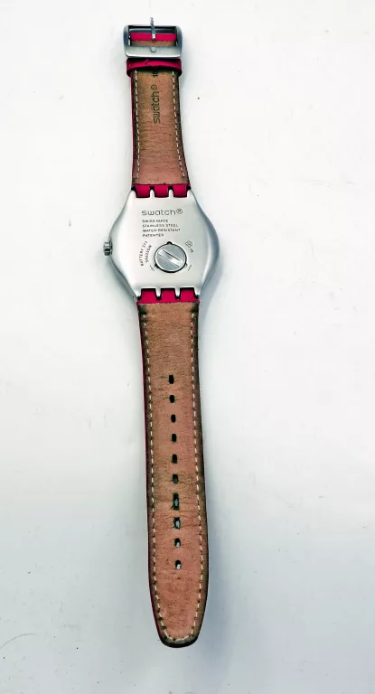 ZEGAREK SWATCH IRONY BIG CLASSIC ASPHALTISE Z CZERWONYM PASKIEM