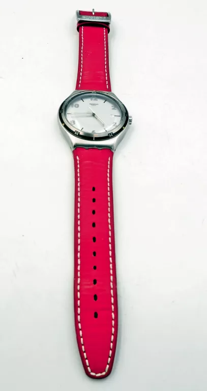 ZEGAREK SWATCH IRONY BIG CLASSIC ASPHALTISE Z CZERWONYM PASKIEM