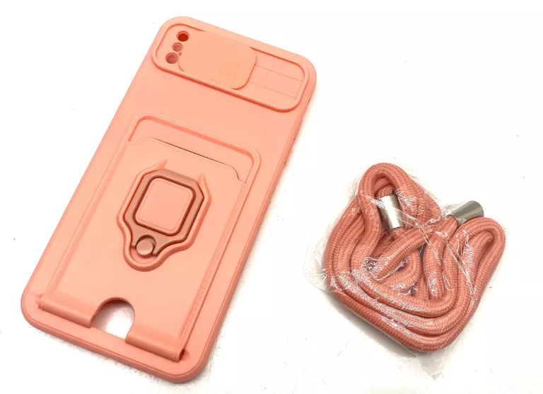 RÓŻOWE ETUI ZE SMYCZKĄ NA TELEFON IPHONE XS MAX