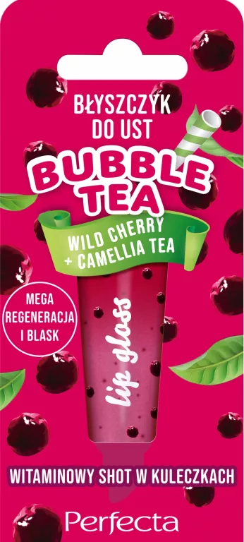 PERFECTA BUBBLE TEA BŁYSZCZYK DO UST WILD CHERRY + CAMALIA TEA