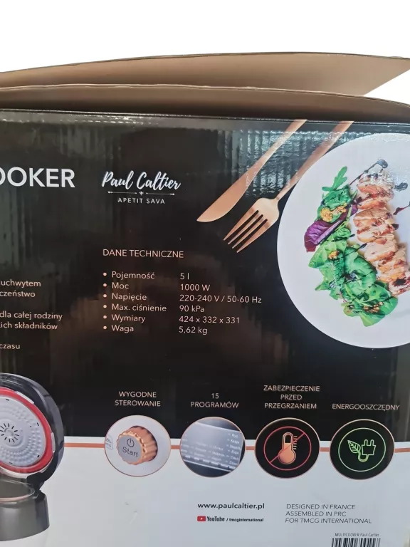 MULTICOOKER PAUL CALTIER PR-22 BIAŁY ROBOT KUCHENNY