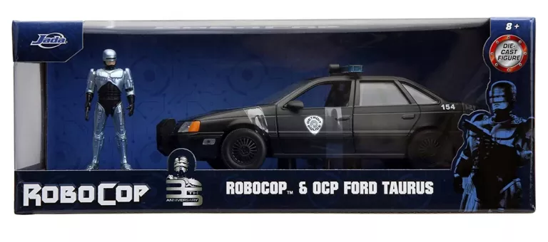 JADA FORD TAURUS ROBOCOP 1986 1:24 + FIGURKA ROBOCOP