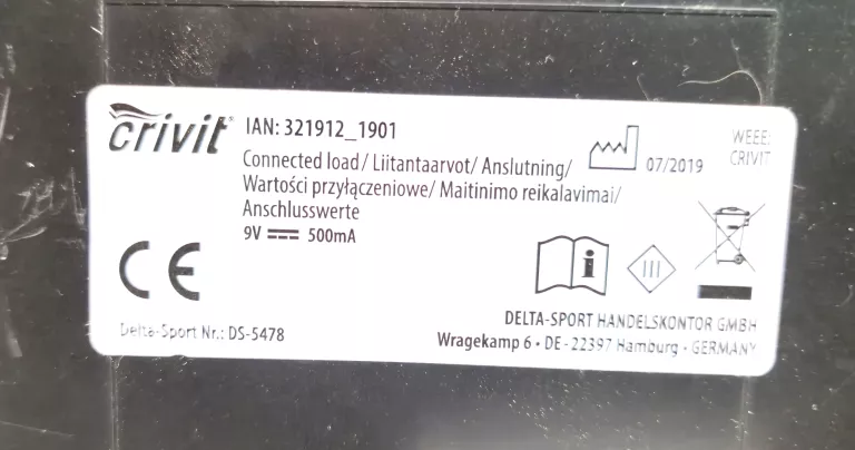 ELEKTRONICZNA TARCZA DART CRVIT ZASILACZ