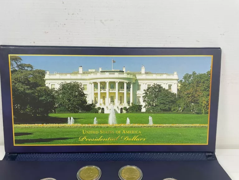 MONETY W ETUI NIE CAŁY ZESTAW PREZYDENCI USA