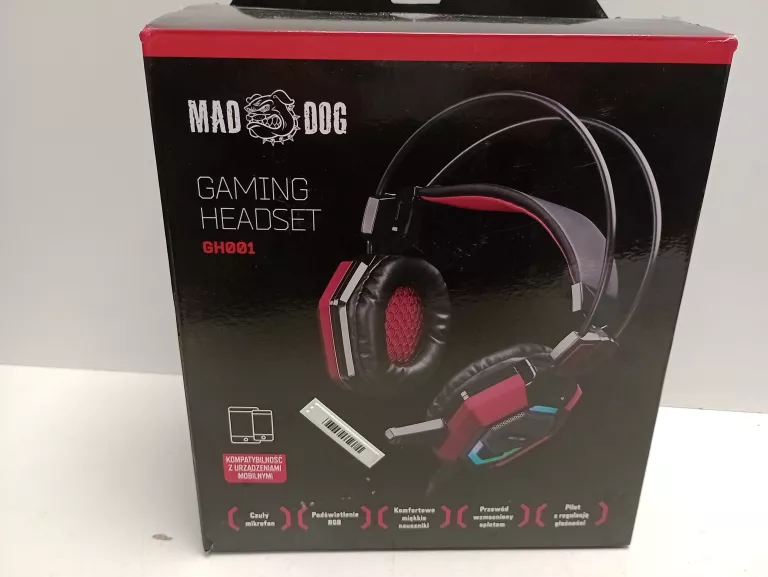 SŁUCHAWKI MAD DOG GAMING HEADSET GH001