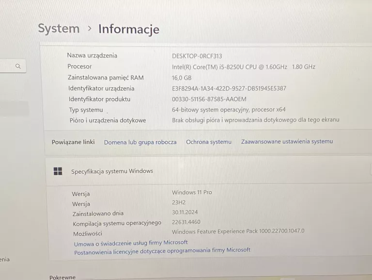 LAPTOP 14" DELL VOSTRO P88G WIN11/I5/256GB/16GB