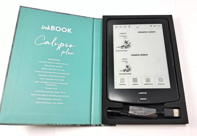 CZYTNIK E-BOOK INKBOOK CALYPSO PLUS 16 GB 6 " CZARNY *IDEAŁ*