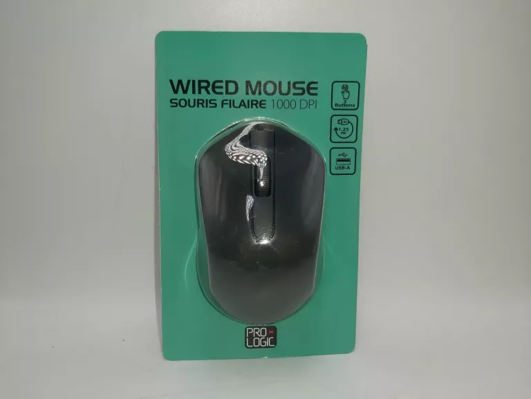 MYSZ PRZEWODOWA PRO LOGIC WIRED MOUSE CZARNA