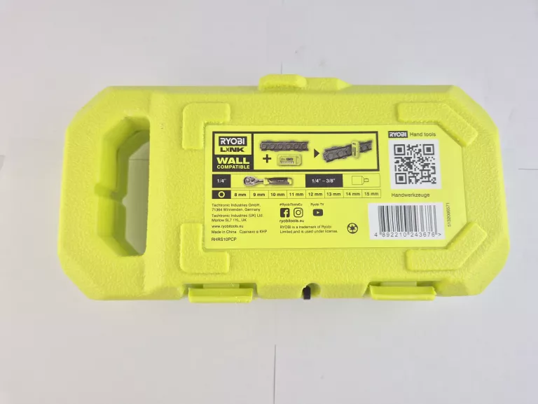 RYOBI GRZECHOTKA Z NASADKAMI 1/4" RHRS10PCP