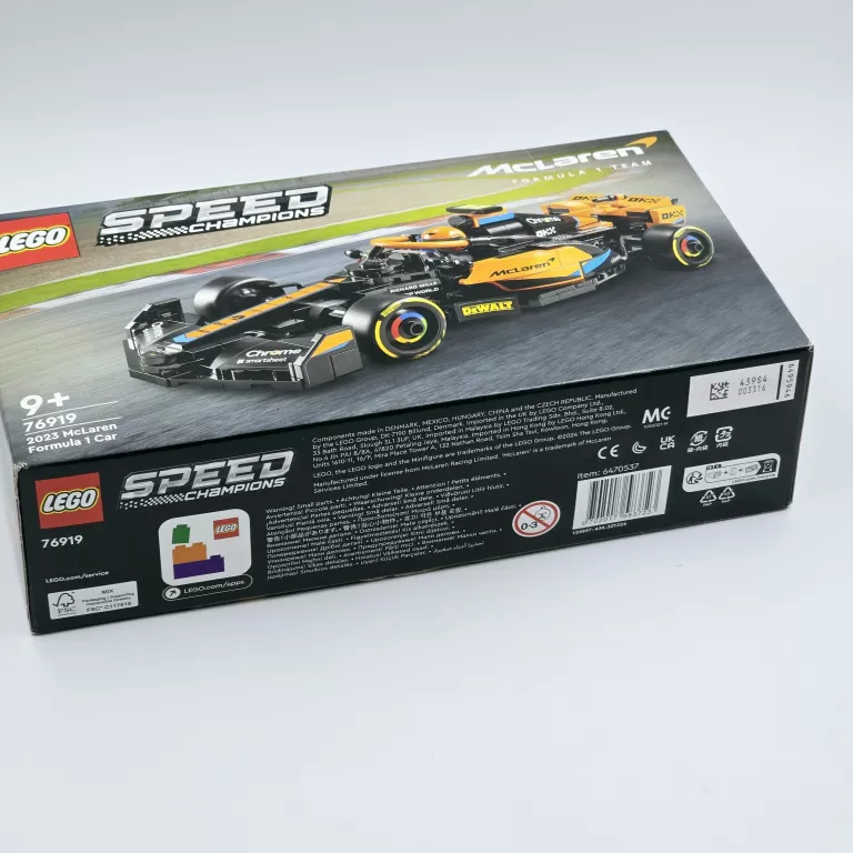 KLOCKI LEGO 76919 SPEED CHAMPIONS SAMOCHÓD WYŚCIGOWY MCLAREN FORMULA 1