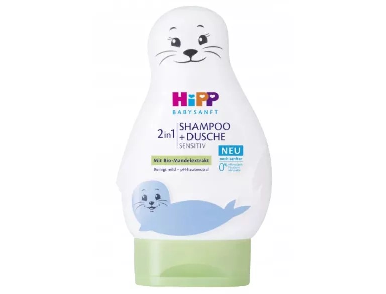 HIPP SHAMPOO DUSCHE SZAMPON I ŻEL POD PRYSZNIC FOKA 200ML Z NIEMIEC