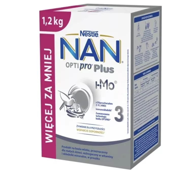 MLEKO NAN OPTIPRO PLUS 3 MLEKO NASTĘPNE 1,2 KG (2 X 600 G)