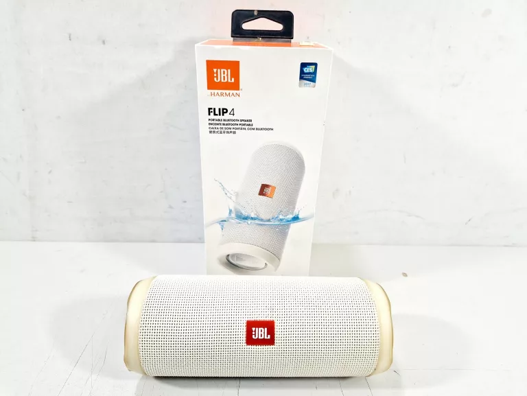 JBL FLIP 4 | BIAŁY | IPX7 WATERPROOF | PUDELKO