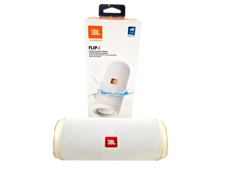 JBL FLIP 4 | BIAŁY | IPX7 WATERPROOF | PUDELKO