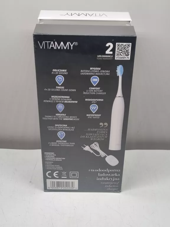 SZCZOTECZKA SONICZNA DO ZĘBÓW VITAMMY PLATINUM 96000R/MIN