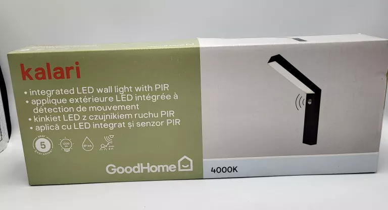 KINKIET OGRODOWY GOODHOME KALARI Z CZUJNIKIEM 1200 LM IP44 GRAFITOWY