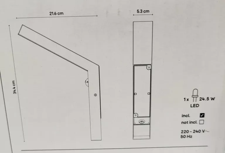 KINKIET OGRODOWY GOODHOME KALARI Z CZUJNIKIEM 1200 LM IP44 GRAFITOWY