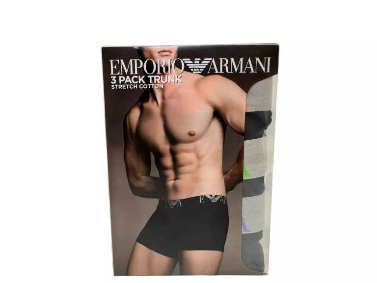 MĘSKIE BOKSERKI EMPORIO ARMANI CZARNE 3 SZT. ROZMIAR S