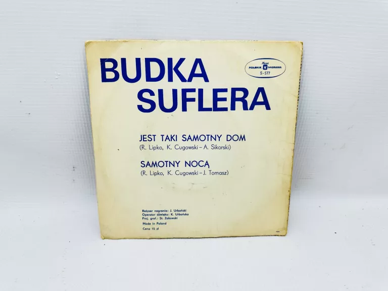 PŁYTA WINYLOWA BUDKA SUFLERA WINYL SAMOTNY NOCĄ CUGOWSKI LIPKO SINGLE PLAY