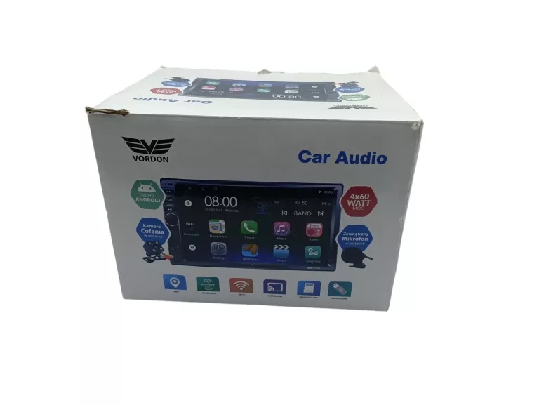 RADIO SAMOCHODOWE VORDON AC-8280 WALLY 2-DIN KAM COFANIA JAK NOWE KPL