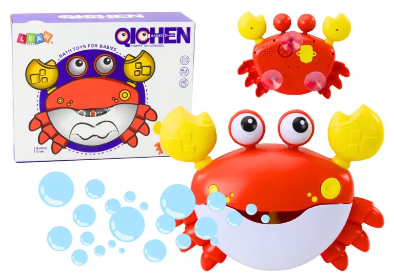 ZABAWKA DO KĄPIELI QICHEN BUBBLE CRAB CZERWONY KRAB DO WANNY