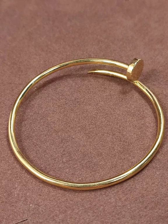 ŚLICZNA ZŁOTA BRANSOLETKA GWÓŹDŹ PRÓBA 417 10,68 GR ŚREDNICA 65 MM CARTIER