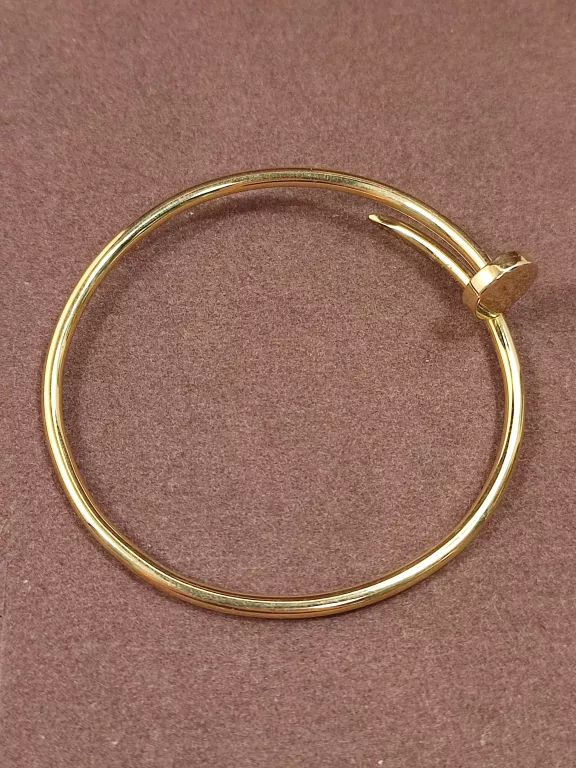 ŚLICZNA ZŁOTA BRANSOLETKA GWÓŹDŹ PRÓBA 417 10,68 GR ŚREDNICA 65 MM CARTIER