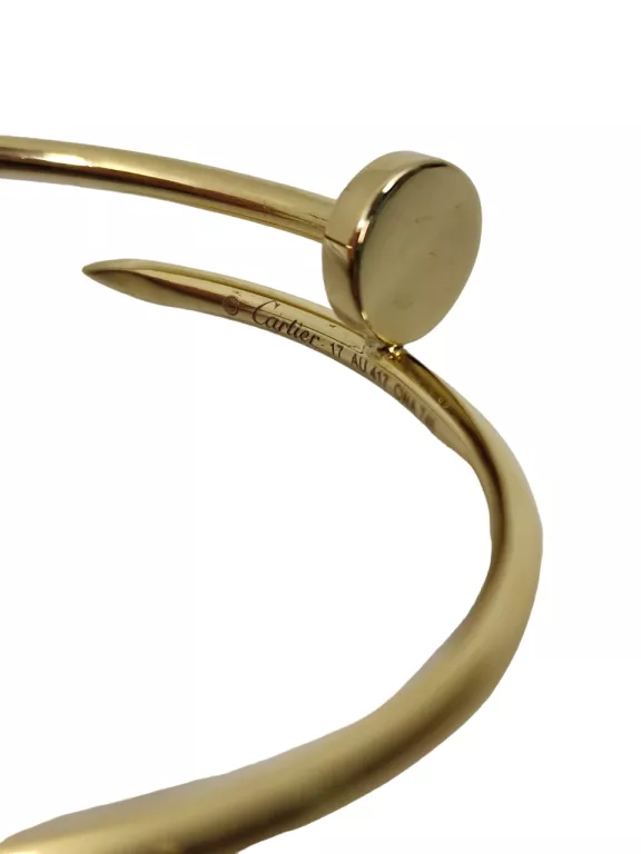 ŚLICZNA ZŁOTA BRANSOLETKA GWÓŹDŹ PRÓBA 417 10,68 GR ŚREDNICA 65 MM CARTIER