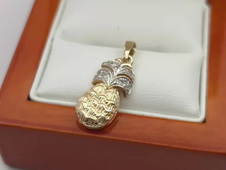 ZŁOTA ZAWIESZKA ANANAS - 585 14K 2,14G