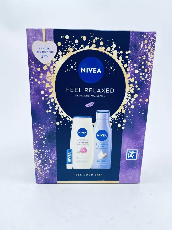 ZESTAW PREZENTOWY NIVEA - FEEL RELAXED - ŻEL POD PRYSZNIC/ BALSAM/ POMADKA