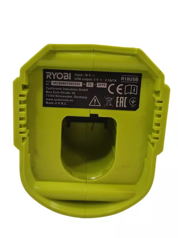 RYOBI ADAPTER USB ŁADOWARKA NA AKUMULATOR 18V R18USB