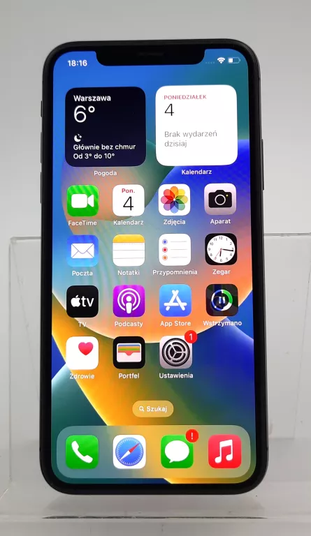 TELEFON IPHONE X A1865 (MQCK2LL/A) 64GB/BATERIA 100% (NIE Z SIECI)