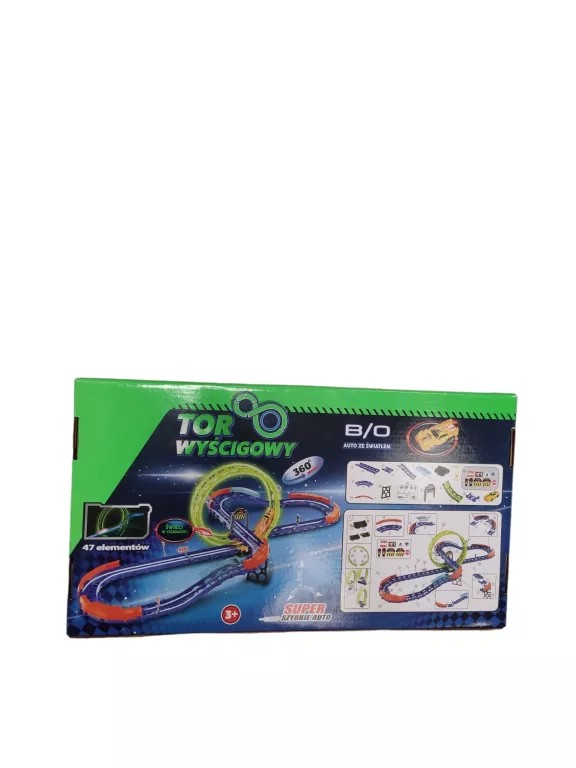 NORIMPEX TOR WYSCIGOWY + SAMOCHODZIK ELEKTRYCZNY / ŚWIECI W CIEMNOŚCI