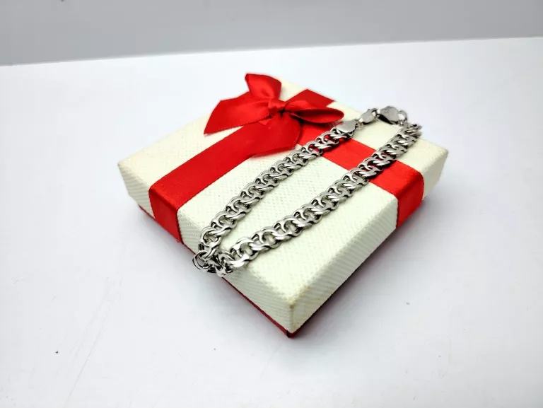 ZJAWISKOWO PIĘKNA NIESAMOWITA SREBRNA BRANSOLETKA 14,66G 22,5 CM 925